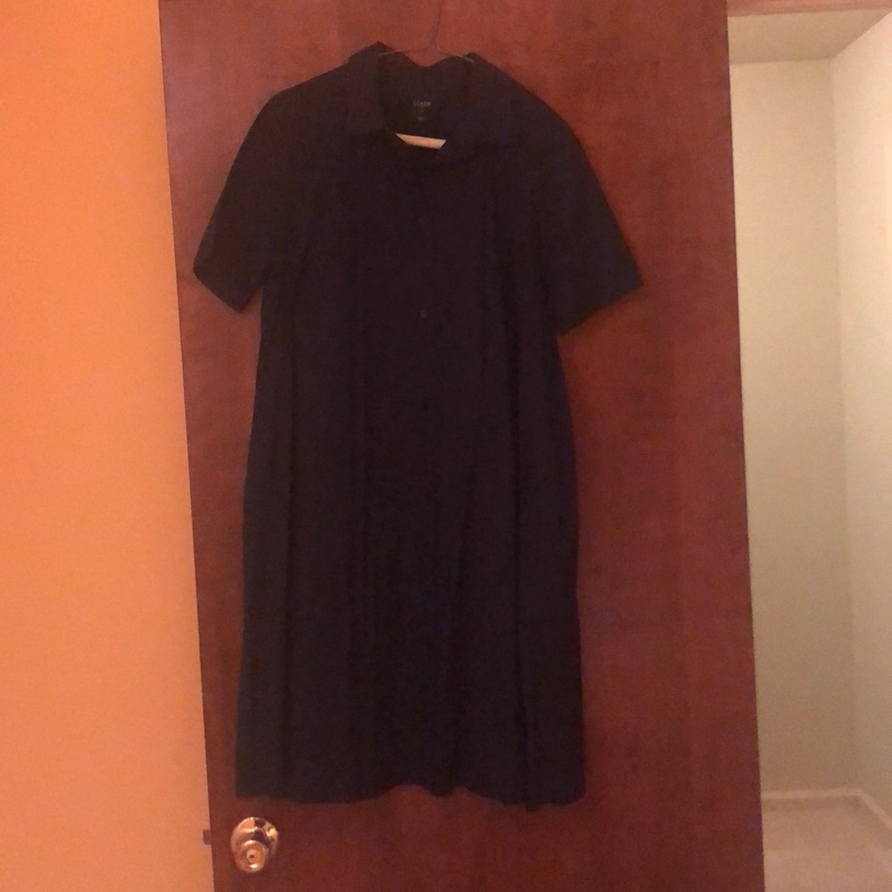 Navy blue JCrew shirt dress (A-line)